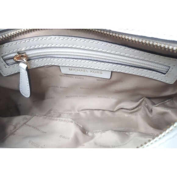 Michael Kors Ginny Crossbody Bag Gold Studs Off-White Leather AS IS Retail $248 - Picture 8 of 12